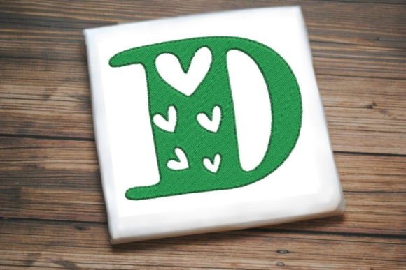 Alphabet Letter D Multi Heart Embroidery Review