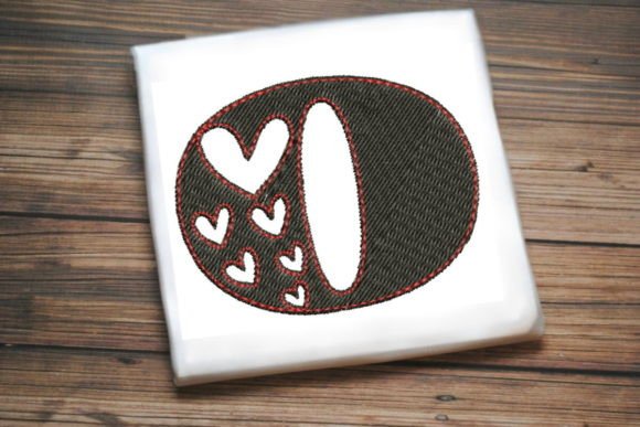 Alphabet Letter O Multi Heart Embroidery Review