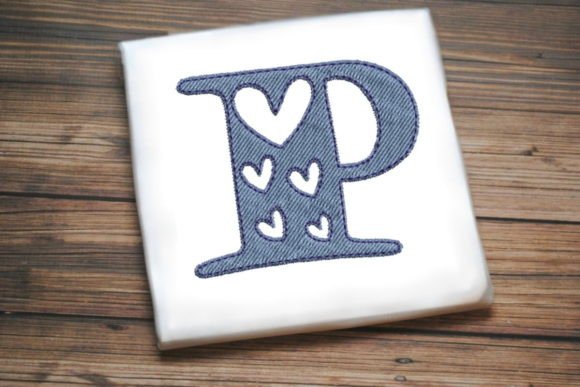 Alphabet Letter P Multi Heart Embroidery Design Review