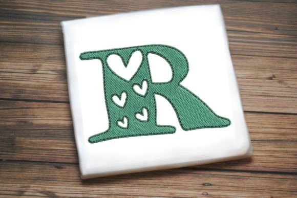 Alphabet Letter R Multi Heart Embroidery Review