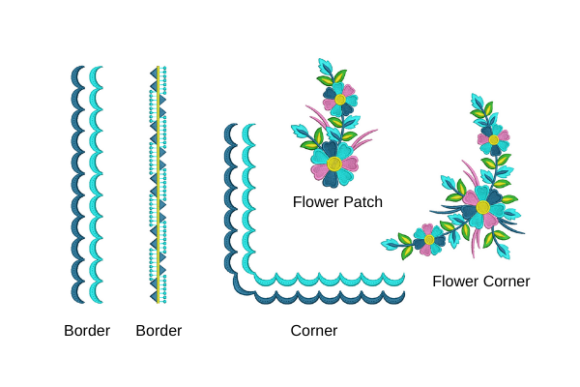 Border Corner Flower Patch Review for Business Merchandise