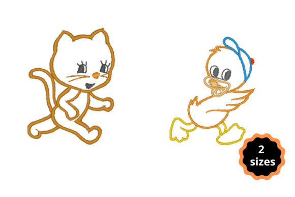Cat Runs After Duck Embroidery Review