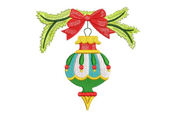 Christmas Ball with Colored Bow Embroidery Review