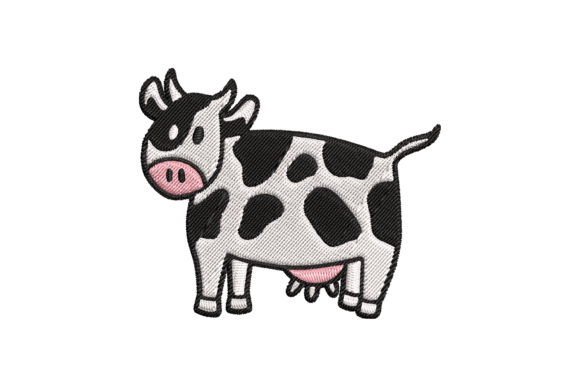 Cute Baby Animal Cow Embroidery Review