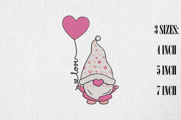 Cute Gnome Love Balloon Valentine's Day