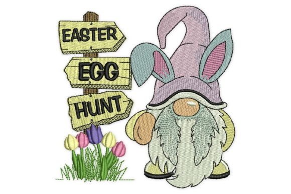 Easter Egg Hunter Gnome Embroidery Review