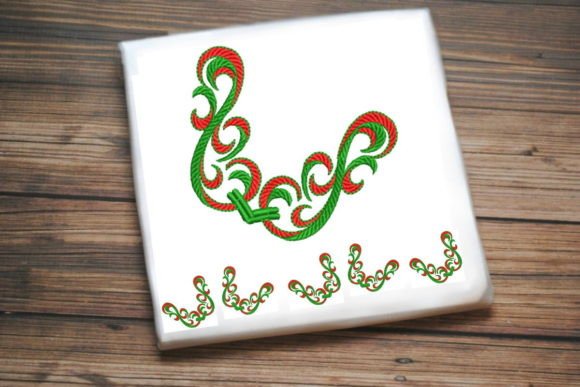 Elegant Red Green Border Embroidery Review