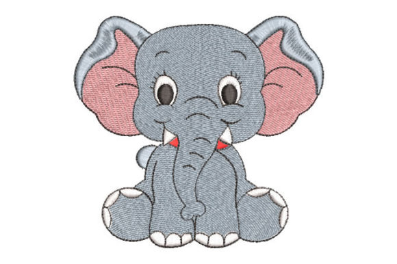 Gray Baby Elephant Embroidery Review