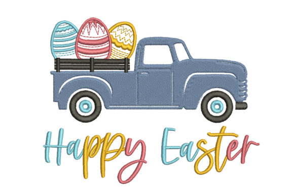 Happy Easter Truck Embroidery Review