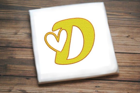 Letter D with Beautiful Heart Embroidery Review