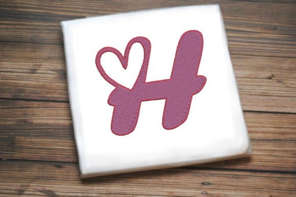 Letter H with Beautiful Heart Embroidery Review