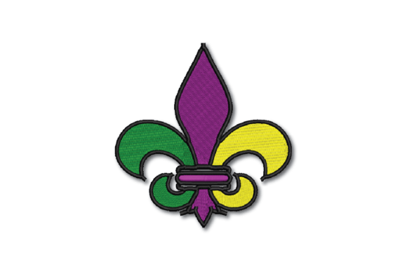 Mardi Gras Colored Fleur De Lis Embroidery Review