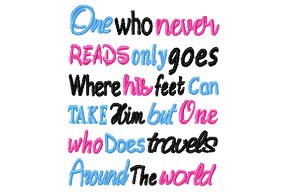 One Who Never Reads Embroidery Review
