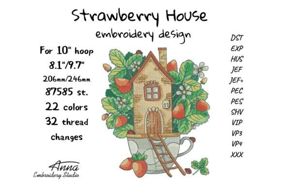 Strawberry House Embroidery Design Review