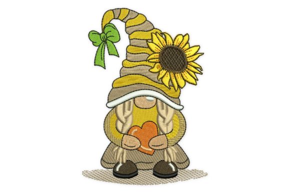 Sunflower Girl Gnome Embroidery Review